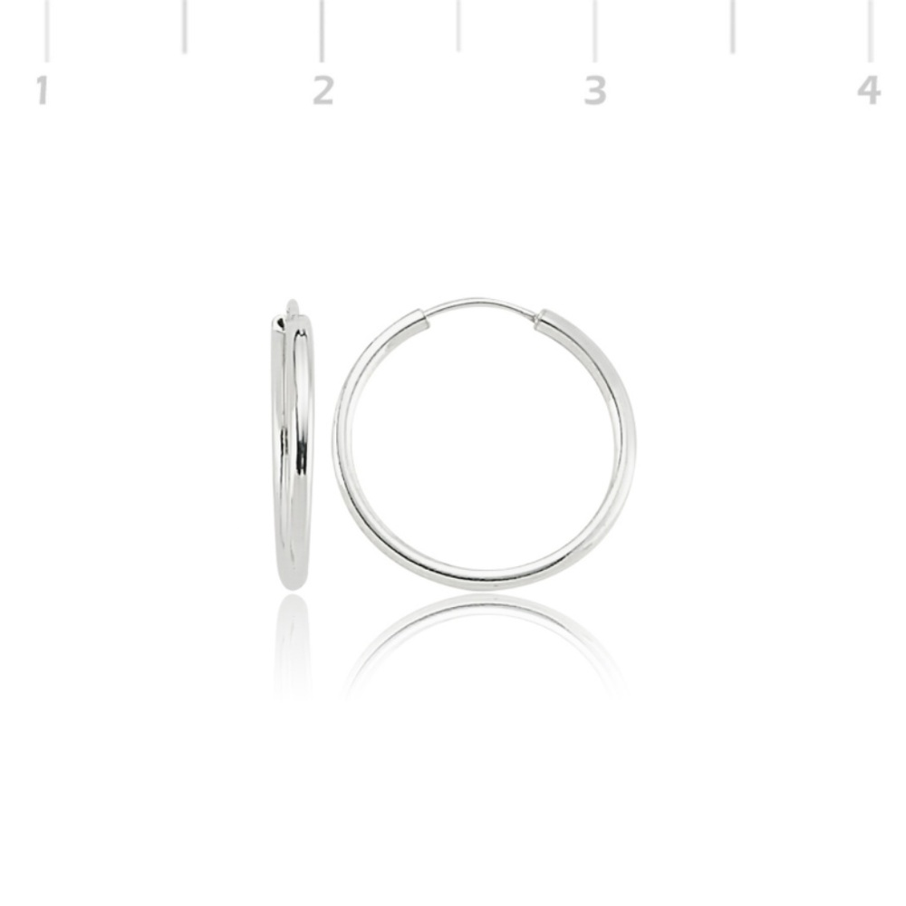 925 Sterling Silvers Small hoops Earrings 1.6 mm